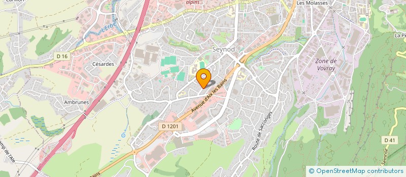 localisation de l'entreprise AXEL ROCHER SAS à ANNECY