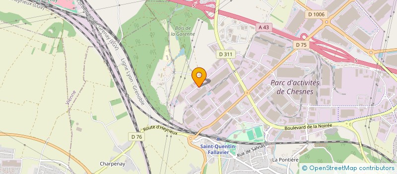 localisation de l'entreprise AXELAIR à SAINT-QUENTIN-FALLAVIER