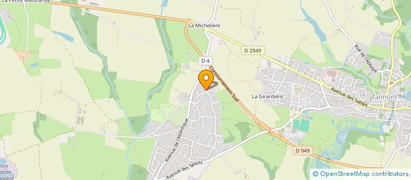 localisation de l'entreprise AXELART à TALMONT-SAINT-HILAIRE