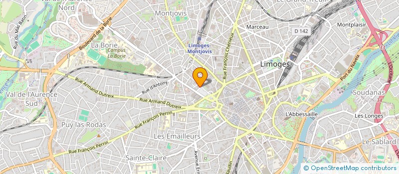 localisation de l'entreprise AXELIA à LIMOGES