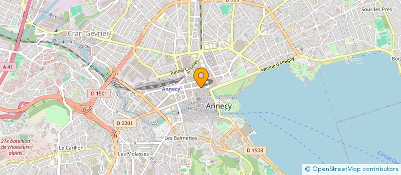 localisation de l'entreprise AXELLE 71 à ANNECY