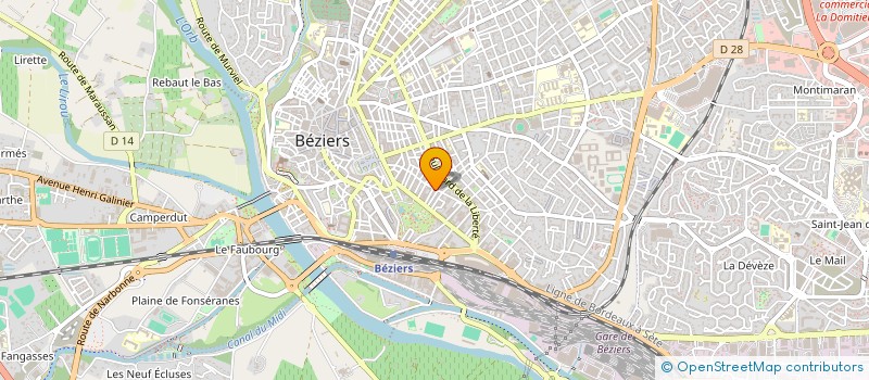 localisation de l'entreprise AXENA PROPRETE à BEZIERS