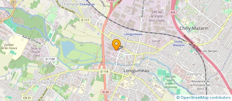 localisation de l'entreprise AXENTE à LONGJUMEAU