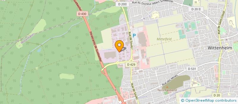localisation de l'entreprise AXEPROD SARL à WITTENHEIM