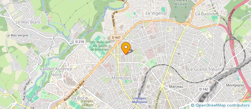 localisation de l'entreprise AXES à LIMOGES
