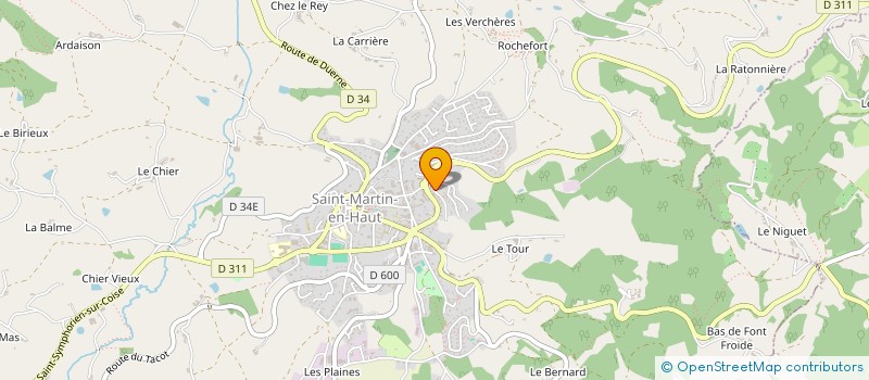 localisation de l'entreprise AXES-BATIMENT à SAINT-MARTIN-EN-HAUT