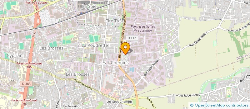 localisation de l'entreprise AXETUD  VAULX-EN-VELIN