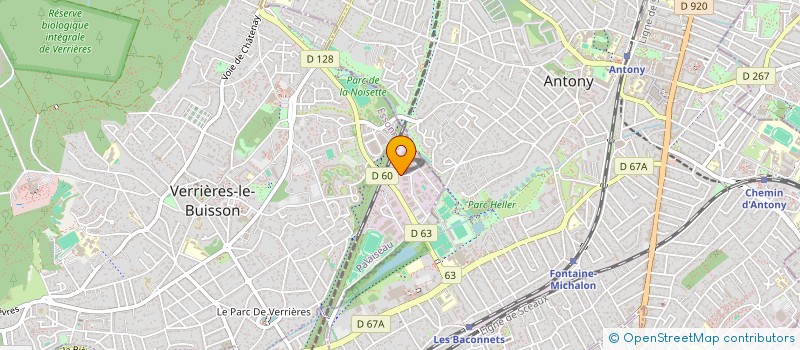 localisation de l'entreprise AXIAL à VERRIERES-LE-BUISSON