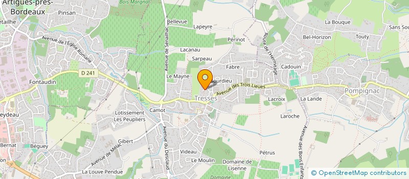 localisation de l'entreprise AXIAL PISCINES  TRESSES