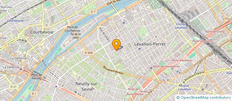 localisation de l'entreprise AXIALEASE à LEVALLOIS-PERRET