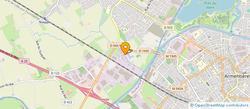 localisation de l'entreprise AXIALYS à NIEPPE