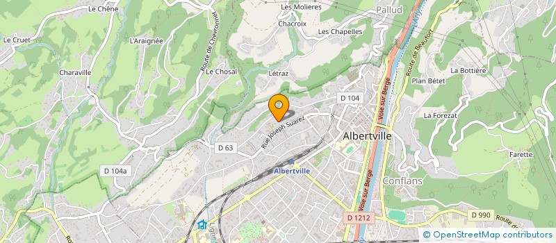 localisation de l'entreprise AXILES IMMOBILIERE à ALBERTVILLE