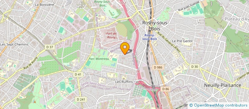 localisation de l'entreprise AXIMAGE à MONTREUIL