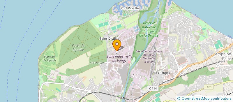 localisation de l'entreprise AXIOCOM à THONON-LES-BAINS