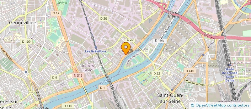 localisation de l'entreprise AXIOME DE PRESTATION SERVICE CONSEIL à GENNEVILLIERS
