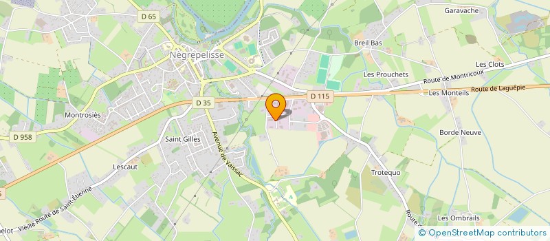 localisation de l'entreprise AXIOME EDB  NEGREPELISSE