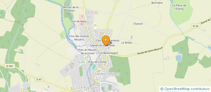 localisation de l'entreprise AXION PLV à CHATILLON-COLIGNY