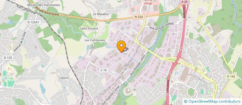 localisation de l'entreprise AXIOS à LIMOGES