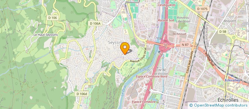 localisation de l'entreprise AXIS à SEYSSINS