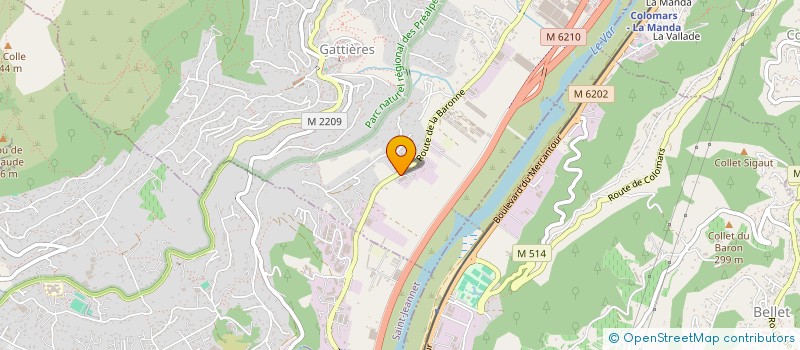 localisation de l'entreprise AXIS PIECES  GATTIERES