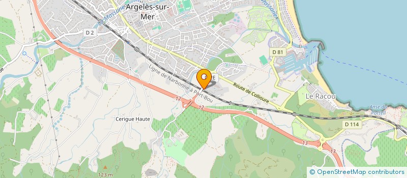 localisation de l'entreprise AXLAU à ARGELES-SUR-MER