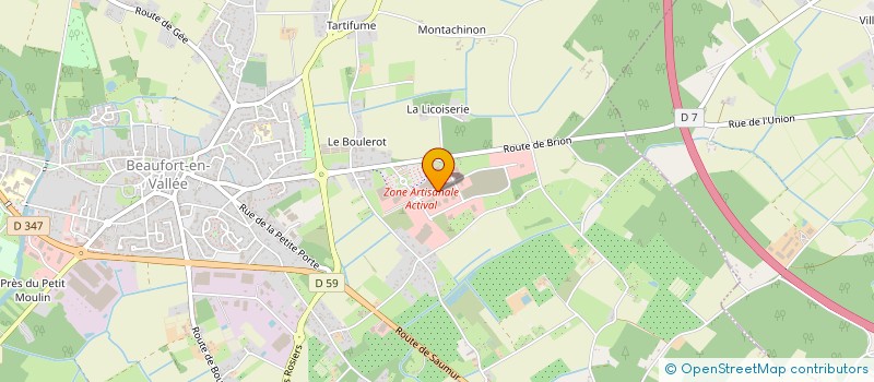 localisation de l'entreprise AXLOU à BEAUFORT-EN-ANJOU