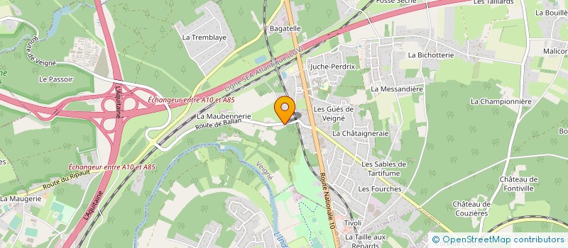 localisation de l'entreprise AXO à VEIGNE
