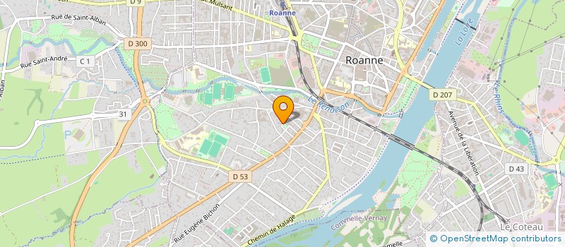 localisation de l'entreprise AXOHOSTS à ROANNE