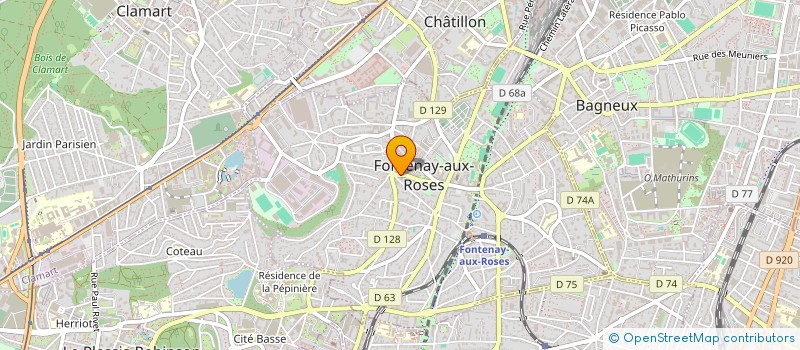 localisation de l'entreprise AXOMA à FONTENAY-AUX-ROSES