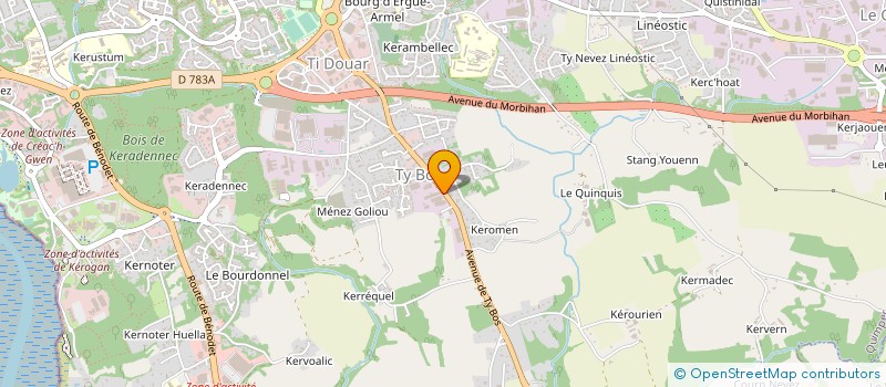 localisation de l'entreprise AXON'MECHATRONICS à QUIMPER
