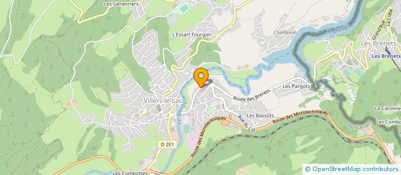localisation de l'entreprise AXON'NANOTEC à VILLERS-LE-LAC