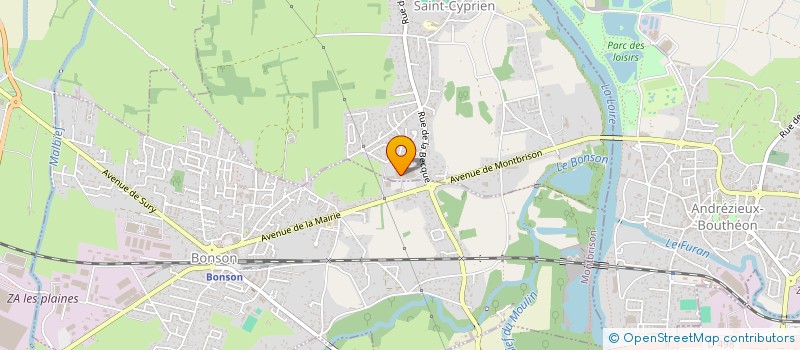 localisation de l'entreprise AXONE  SAINT-CYPRIEN