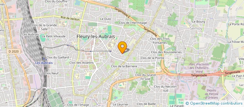 localisation de l'entreprise AXRA à FLEURY-LES-AUBRAIS