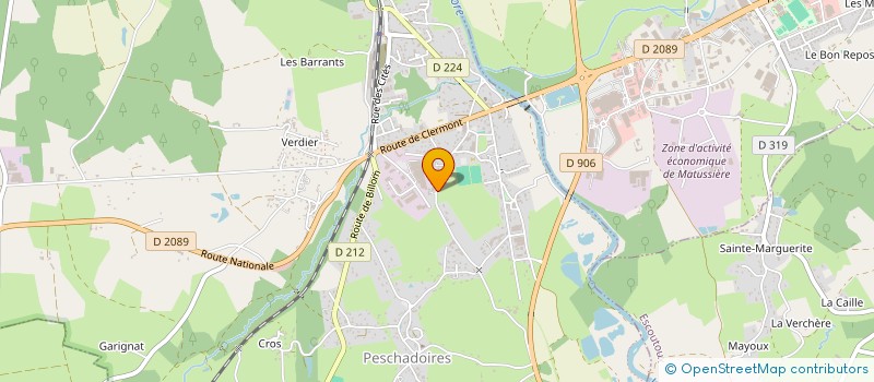 localisation de l'entreprise AXTIM à PESCHADOIRES