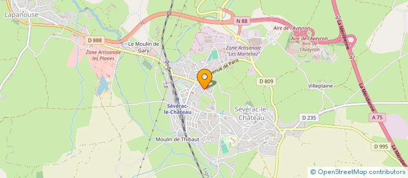 localisation de l'entreprise AXTINE  SEVERAC D'AVEYRON