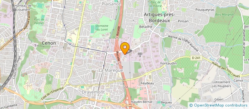 localisation de l'entreprise AXUP  CENON