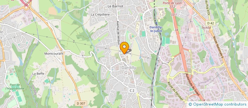 localisation de l'entreprise AXUR à DARDILLY