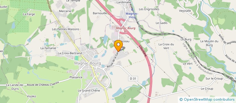 localisation de l'entreprise AXUS  MAGNAC-BOURG