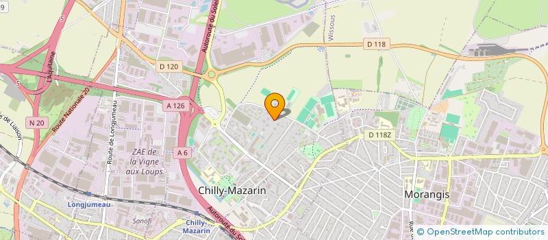 localisation de l'entreprise AXXAM à CHILLY-MAZARIN