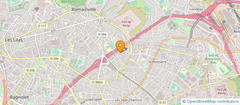localisation de l'entreprise AXXAM BAT à ROMAINVILLE