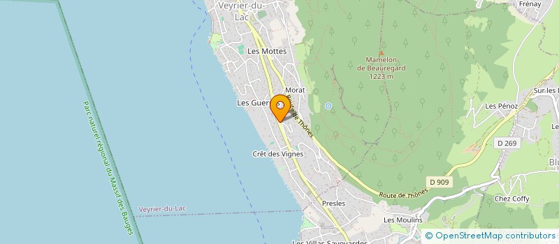 localisation de l'entreprise AXXX 1  VEYRIER-DU-LAC