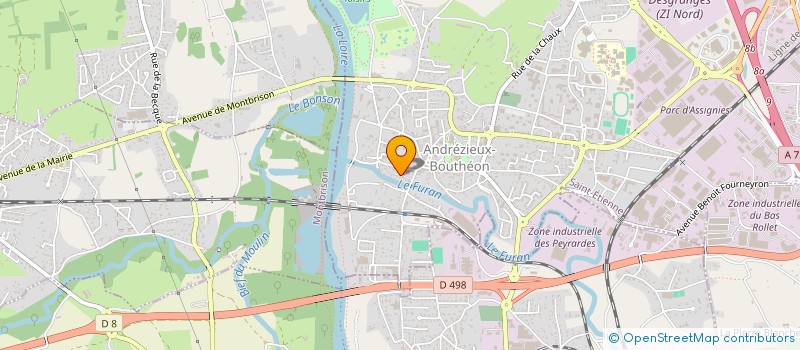 localisation de l'entreprise AXYTECH à ANDREZIEUX-BOUTHEON