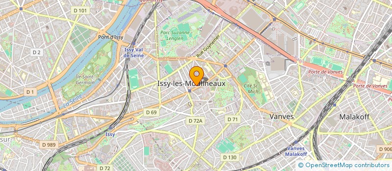 localisation de l'entreprise AXYUS à ISSY-LES-MOULINEAUX