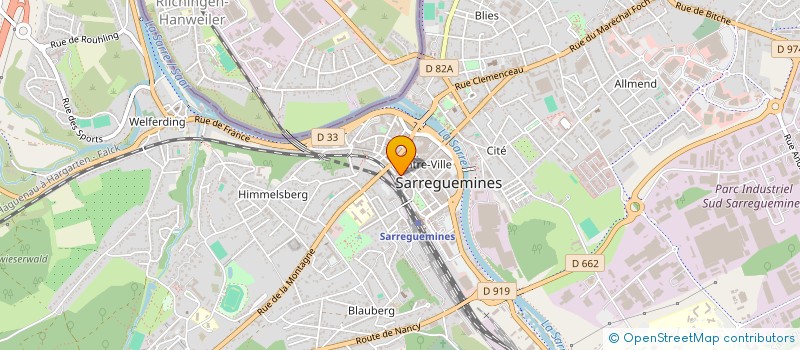 localisation de l'entreprise AXZO IMMO à SARREGUEMINES