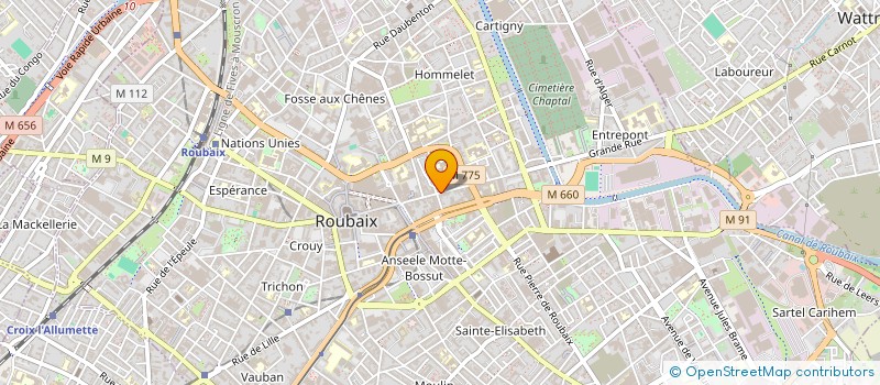 localisation de l'entreprise AY TEK CONSTRUCTION  ROUBAIX