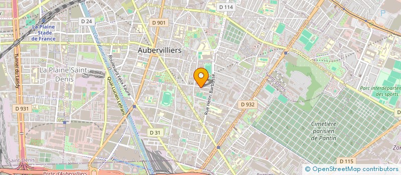 localisation de l'entreprise AYA  ETANCHEITE  AUBERVILLIERS