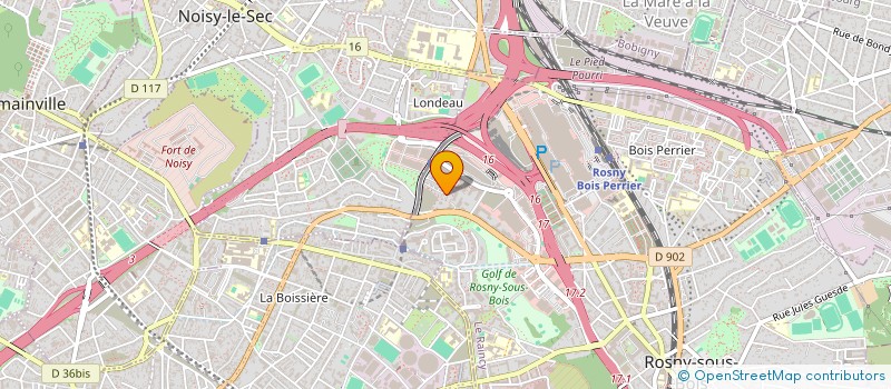 localisation de l'entreprise AYA PRO BAT à ROSNY-SOUS-BOIS