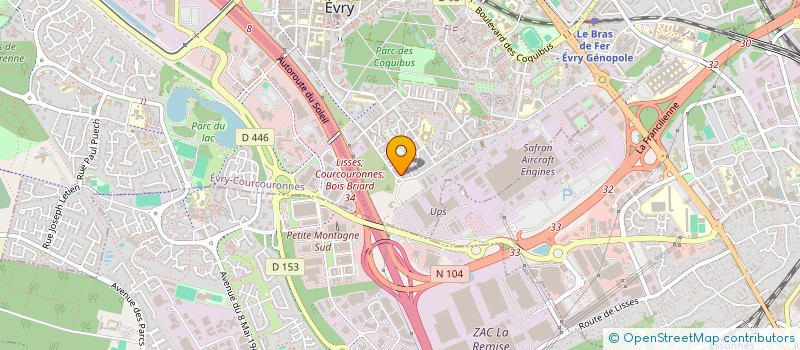localisation de l'entreprise AYDIN CONSTRUCTION à EVRY-COURCOURONNES