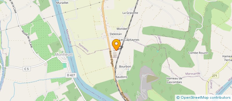 localisation de l'entreprise AYET SUD  TONNEINS