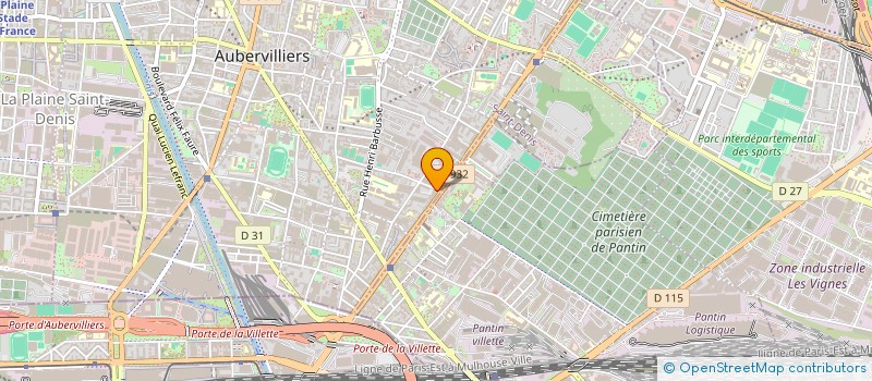 localisation de l'entreprise AYFIT MONDIAL LUMINAIRE à AUBERVILLIERS